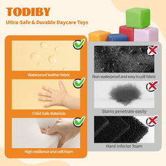 TODIBY rainbow foam blocks in classroom use for open-ended learning