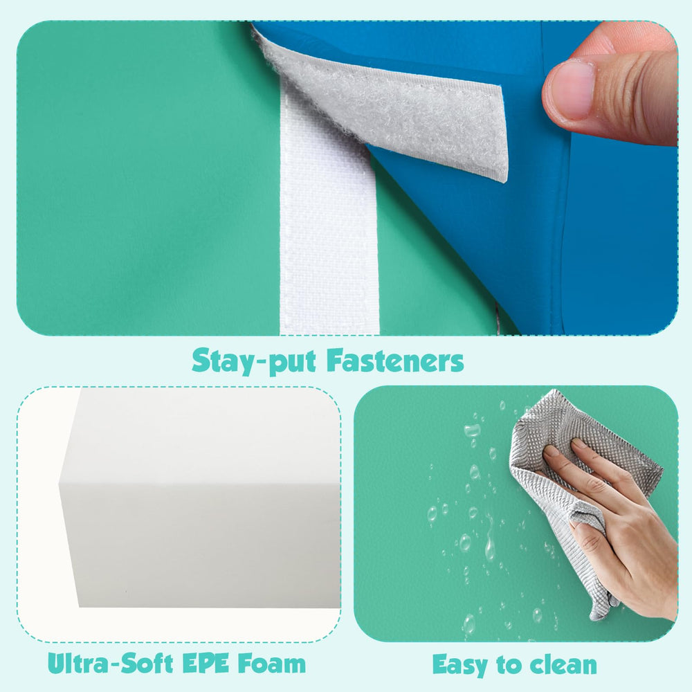 TODIBY waterproof PU leather surface makes cleanup quick after play.
