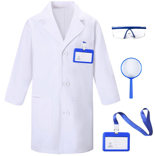 TOGROP doctor lab coat for kids promotes imaginative science play