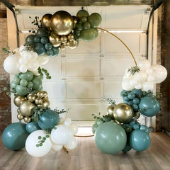 Togvu balloon strip tape and glue dots for quick, secure garland assembly.