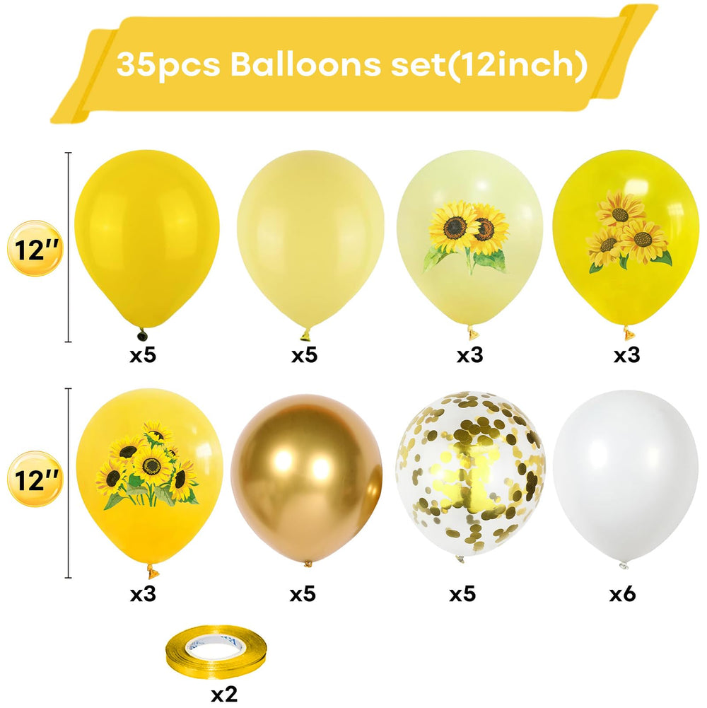 Togvu sunflower bee theme confetti balloon closeup adds sparkling accents for celebrations.