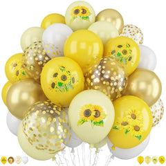 Togvu sunflowers yellow gold balloons 12in pack for bright birthday décor and photo-worthy moments.