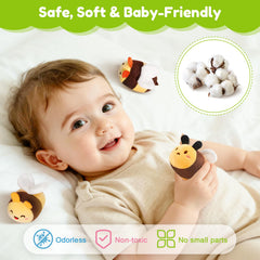 TOHIBEE bee squeaker delivers soft, playful noises that invite interaction and exploration.