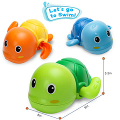 TOHIBEE multi-color turtle set, perfect bath time gift for toddlers and babies.
