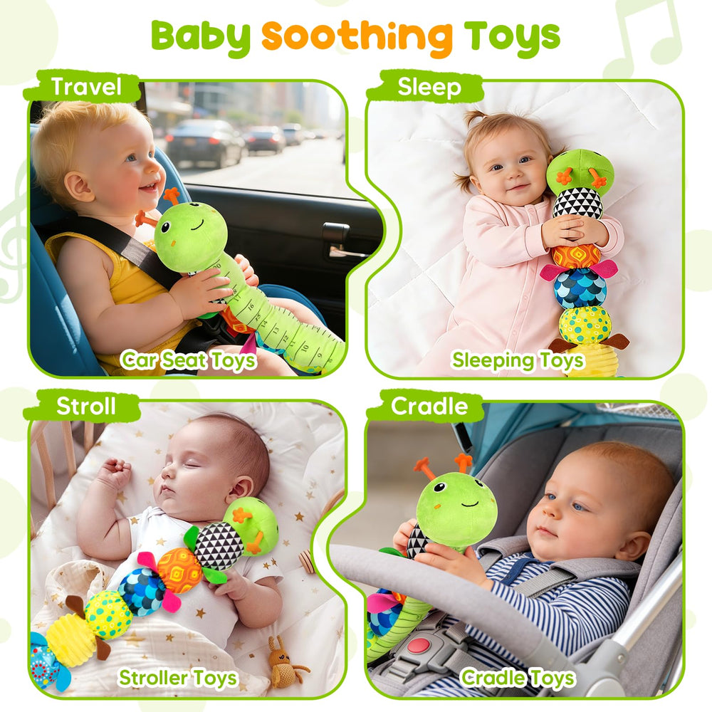 TOHIBEE 4-sounds feature combines music, squeaks, crinkle, and rattle for sensory play.