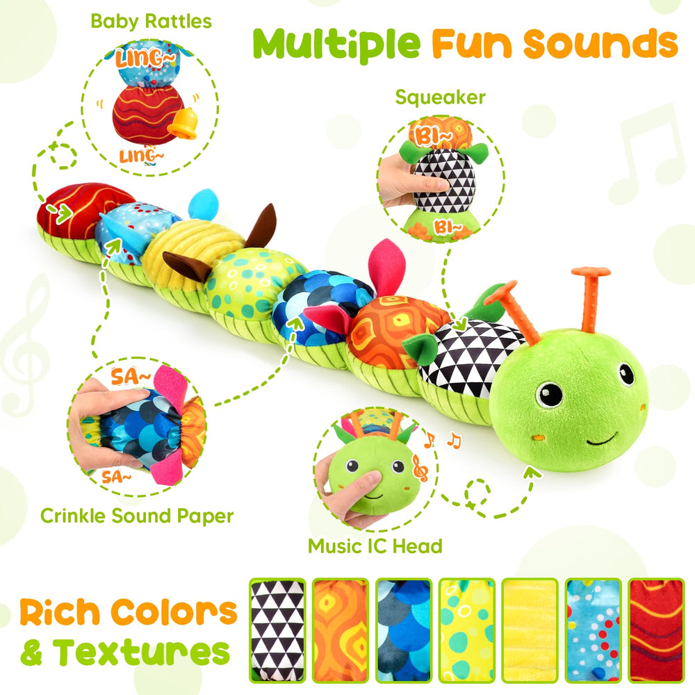 TOHIBEE Plush teether-friendly toy offers soft, safe chewing during teething.