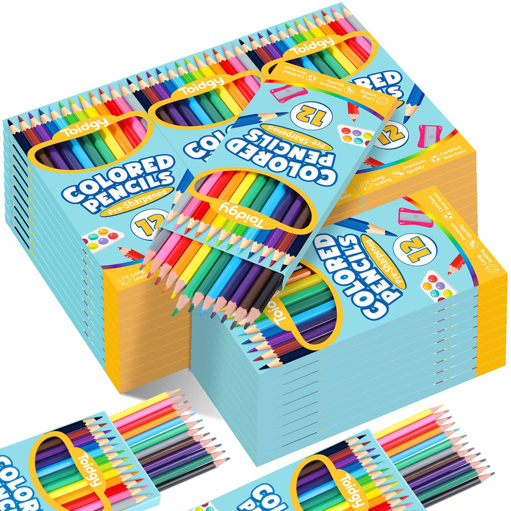 Toidgy 480-count colored pencils bulk for classroom and home art projects