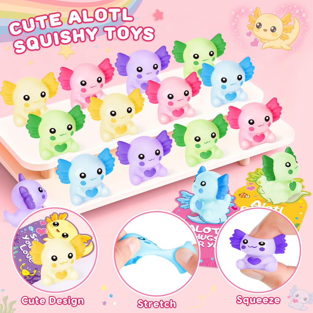 Toidgy colorful axolotl squeezies provide tactile fun for kids.