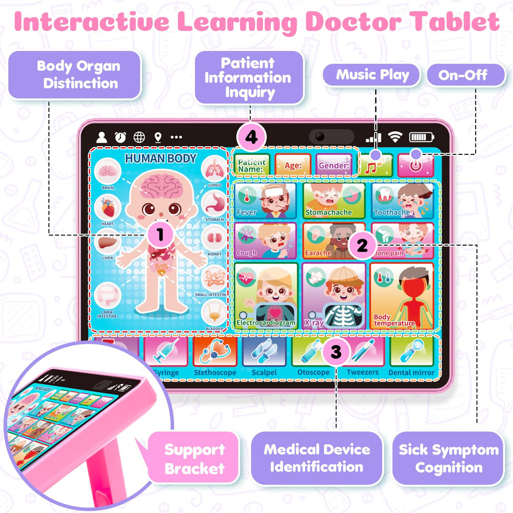 Toidgy Doctor Kit stethoscope aids pretend patient exams and role-play.