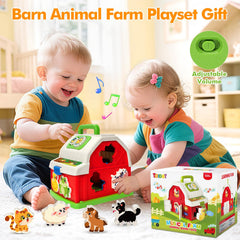 Toidgy portable barn with handle for travel-friendly fun