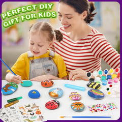 Toidgy Rock Painting Kit instruction manual: simple guide to start painting today.