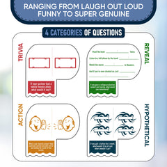 Toilet Tag playing cards on table for two, easy couple activity