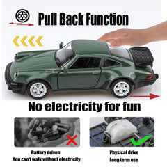 TOKAXI Porsche 911 Turbo 1978 die-cast, realistic interior for immersive display and learning.