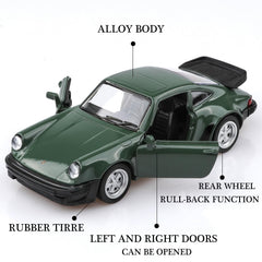 TOKAXI 1/36 Porsche 911 Turbo 1978, pull-back action for quick, portable play sessions.