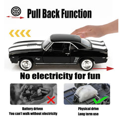 TOKAXI pull back mechanism provides battery-free action for extended play.