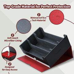 Tombert card storage box magnetic seal ensuring a secure lid closure during transport.