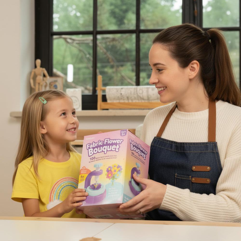 TOMLEON Child-friendly crafting session invites imaginative building and safe experimentation.