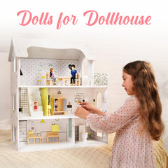 TOMLEON dad dollhouse figure poseable for storytelling and imaginative setups