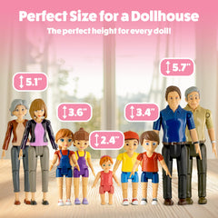 TOMLEON dad figure, movable limbs ideal for dynamic family scenes.