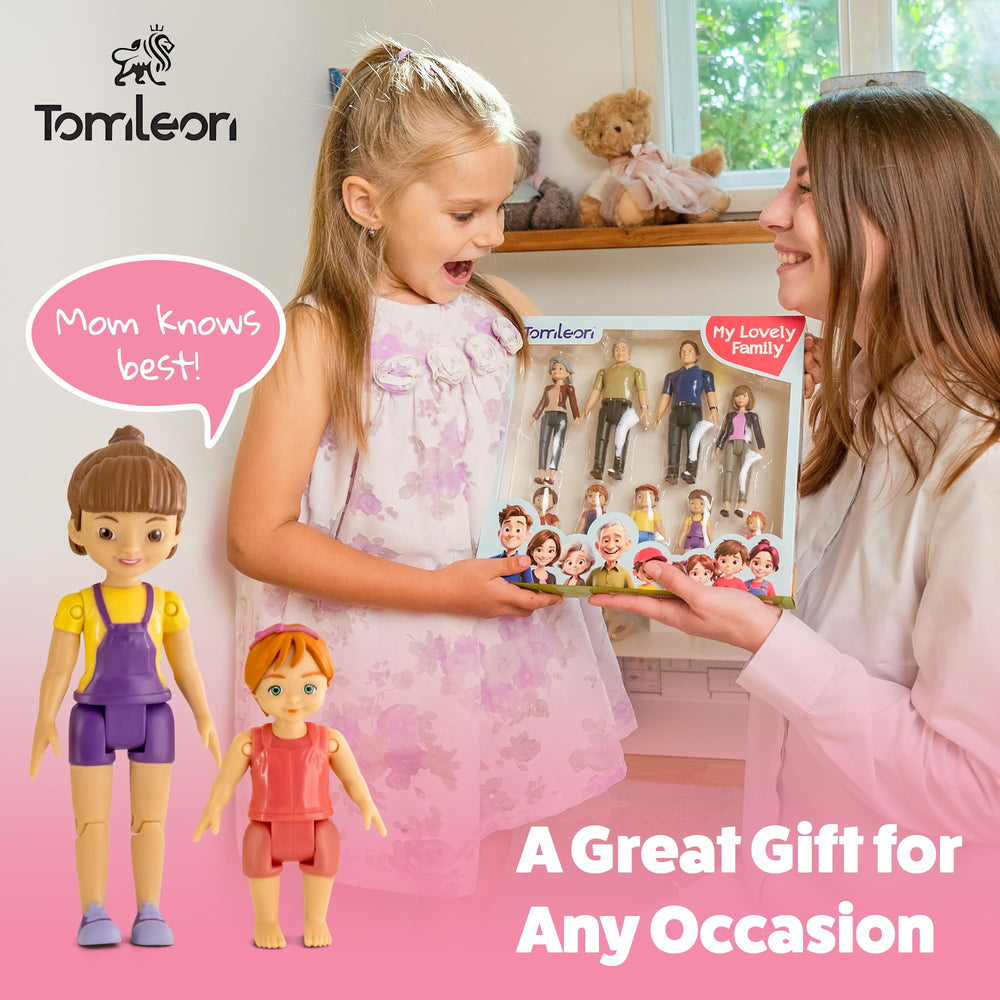 TOMLEON mom figure, poseable pose options for everyday moments.