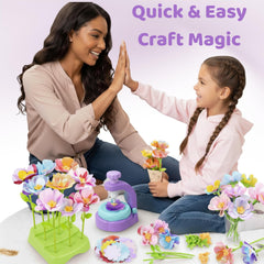 TOMLEON Press Tool overview highlights easy, neat flower assembly for young creators.