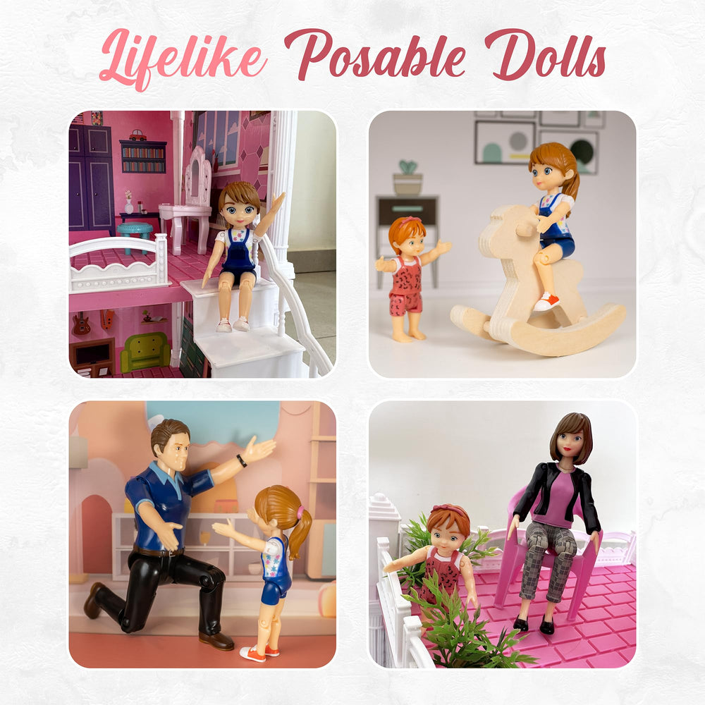 TOMLEON toddler dollhouse figure poseable for gentle daily adventures