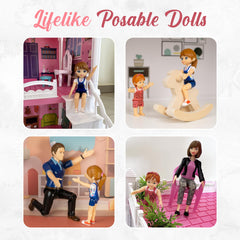 TOMLEON toddler dollhouse figure poseable for gentle daily adventures