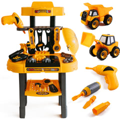 TOMLEON toddler workbench with drill and tools for imaginative play and skill building