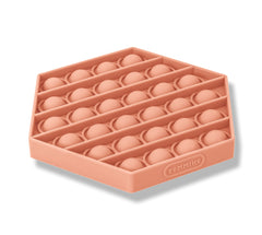 TommiKe Hexagon Push Pop burnt coral front view for stress relief and focus