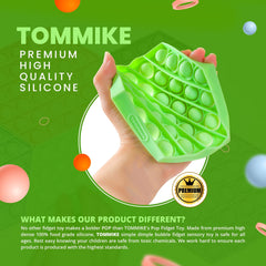 TommiKe Hexagon Push Pop burnt coral held in hand for discreet sensory relief