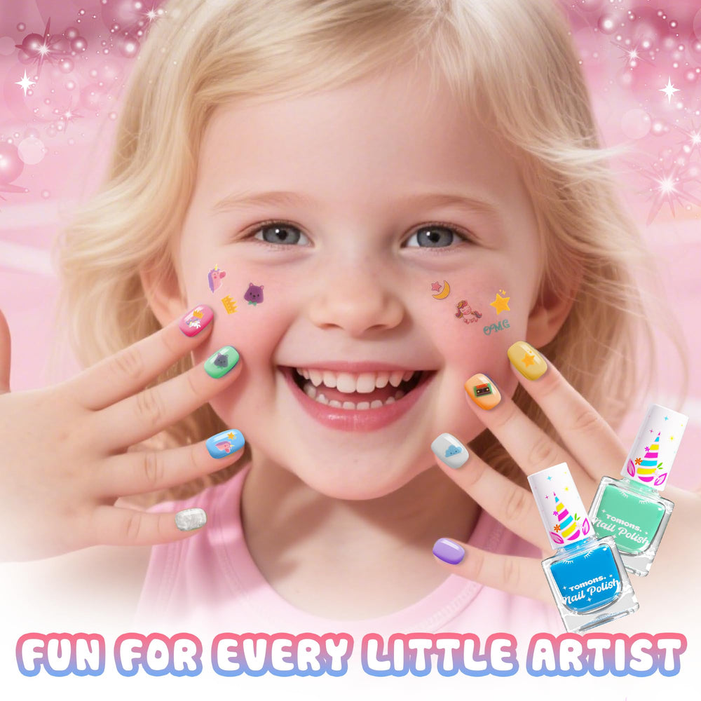 Tomons water-based non-toxic formula designed for kid-safe painting.