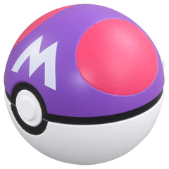 TOMY Master Ball figure front view, ideal for display among Pokemon collectibles.