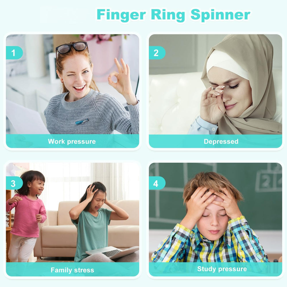 Tondiamo spiky sensory ring blue supports mindful fidgeting on commutes