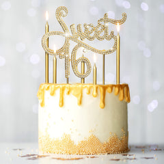 Tondiamo Sweet 16 decorative set packaging showcases a ready-to-use party kit