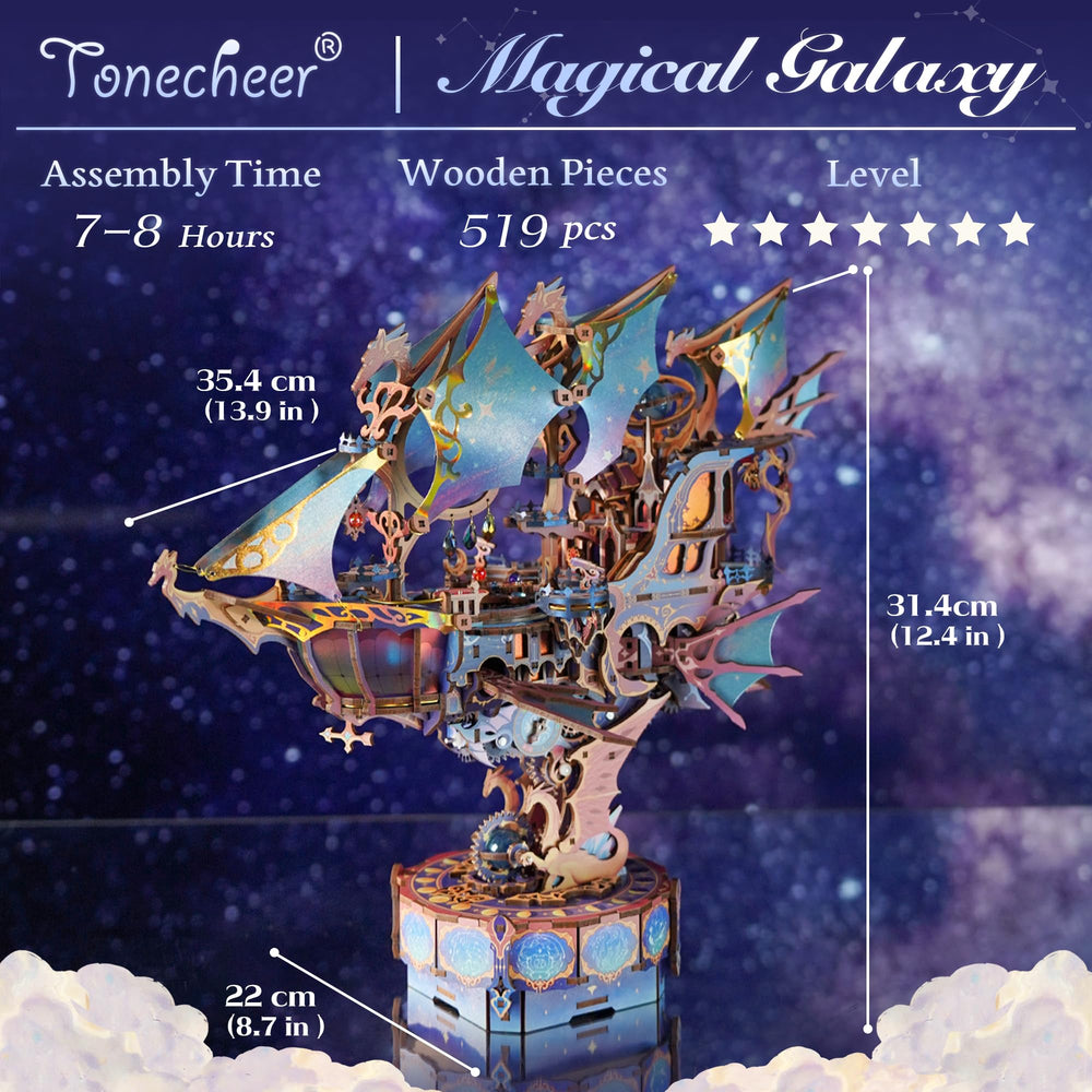 Tonecheer airship wings move in rhythm to the built-in music.