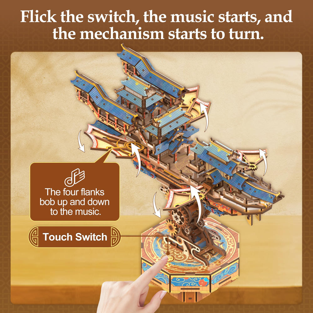 Tonecheer Wind Voyager gear mechanism, illustrating moving parts in the vintage airship.