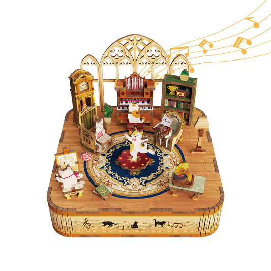Tonecheer wooden music box base highlighting craftsmanship and musical charm for desk dΓ©cor