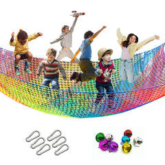Tongmo climbing cargo net full setup for backyard playground