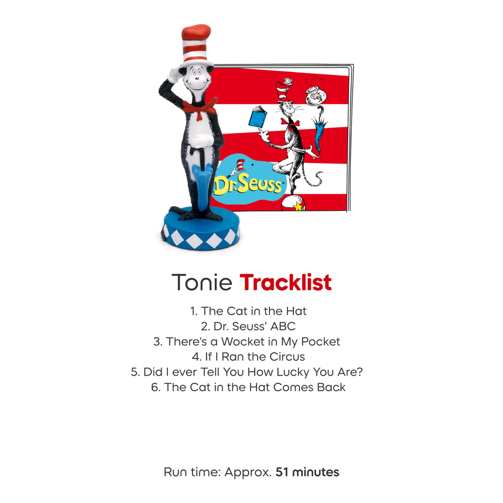 Tonies Cat in the Hat stories collection hero showcases classic Dr. Seuss adventures for kids.