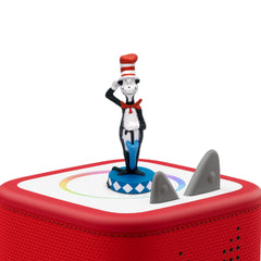 Tonies Cat in the Hat story pack front packaging highlights six tales for longer listening.