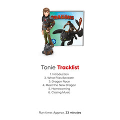 Tonies Hiccup packaging close-up highlighting four included stories.