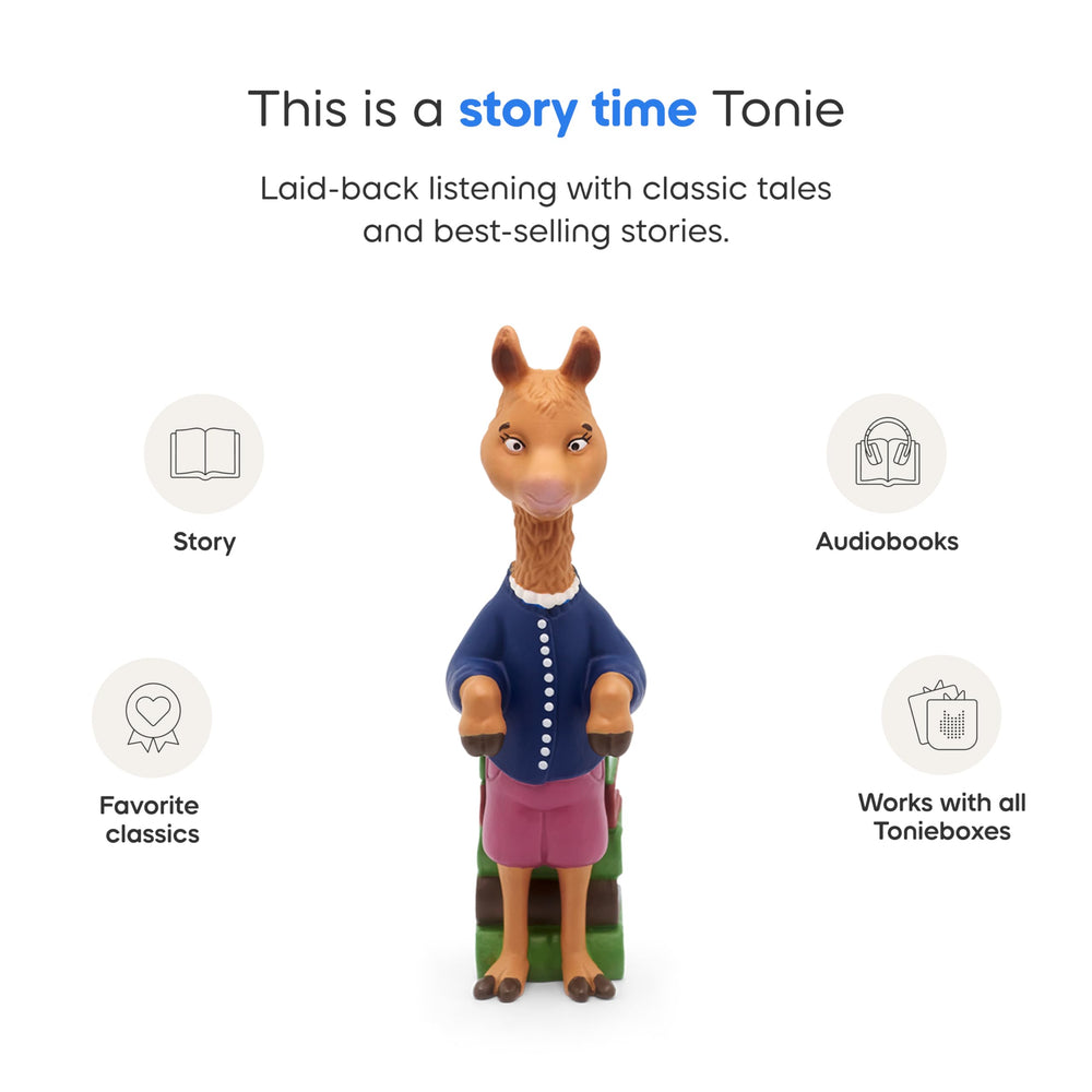 Tonies Mama Llama yum-yum-yum track visual supports storytelling.