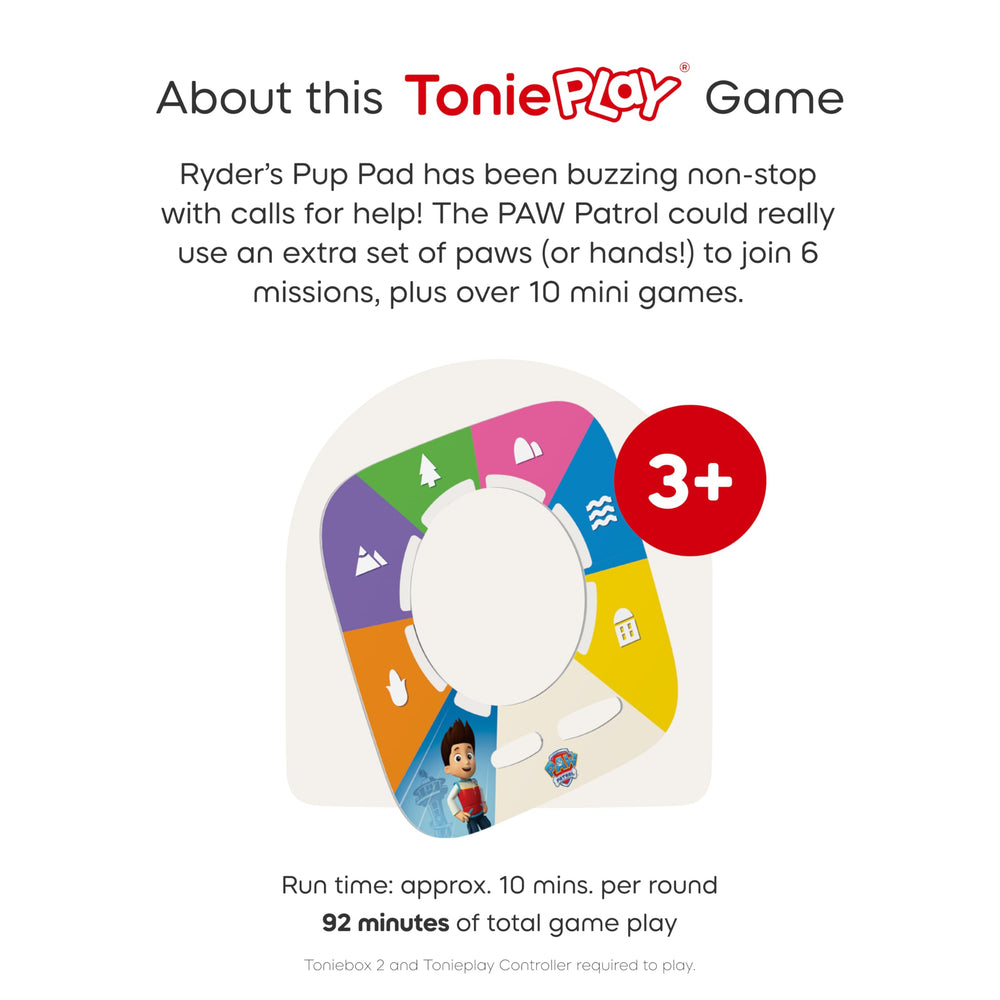 Tonies Paw Patrol game manual helps families start and enjoy play smoothly.