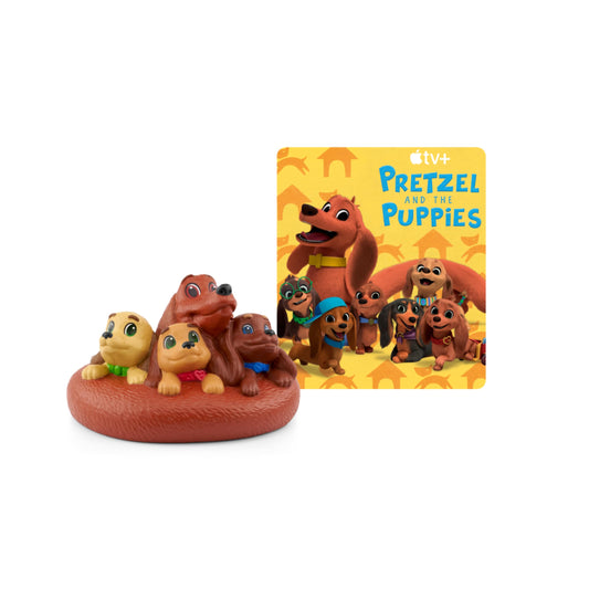 Tonies Pretzel and The Puppies figurine on Toniebox for imaginative play.