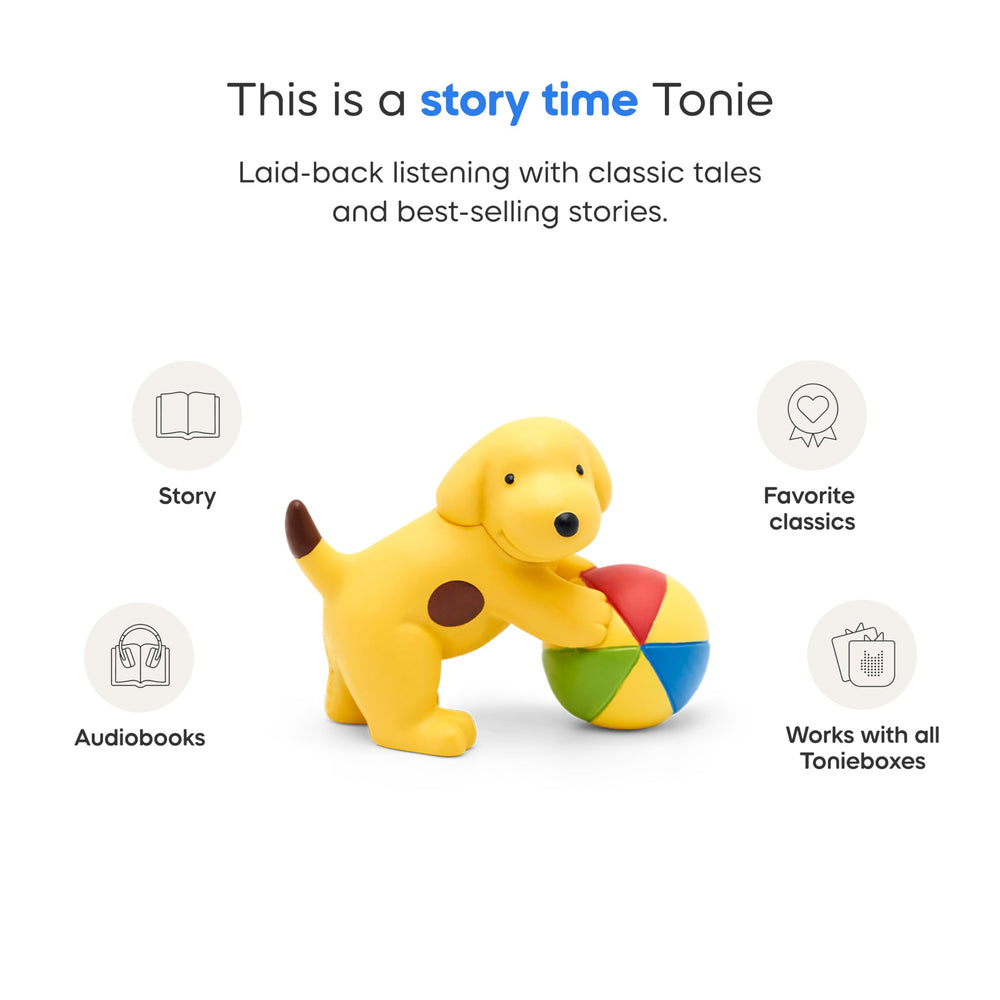 Tonies Spot Dresses Up story visual encourages creative dress-up play.