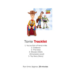 Tonies Woody toy-story content image hints at songs and story