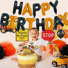 TONIFUL 15-piece Happy Birthday banner with straw and ribbon for easy inflation.