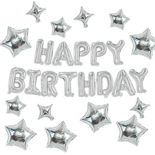 TONIFUL 16-inch Happy Birthday letter balloons for a bold banner.