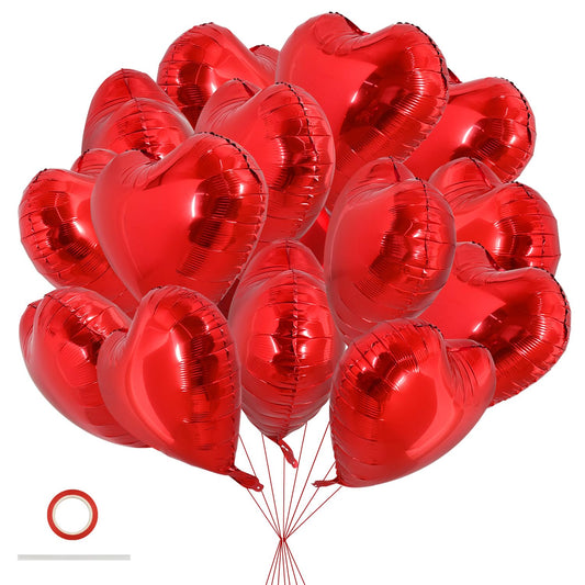 TONIFUL 18inch red heart foil balloon for romantic Valentineβs Day decor and photo moments.