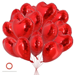 TONIFUL 18inch red heart foil balloon for romantic Valentine’s Day decor and photo moments.